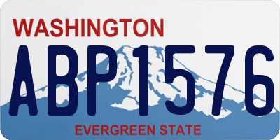 WA license plate ABP1576