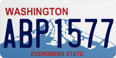 WA license plate ABP1577