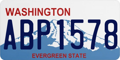 WA license plate ABP1578