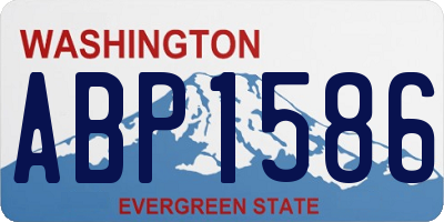 WA license plate ABP1586