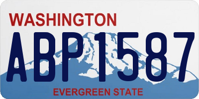 WA license plate ABP1587