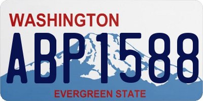 WA license plate ABP1588
