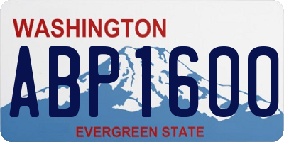 WA license plate ABP1600
