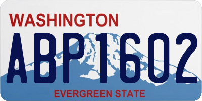 WA license plate ABP1602