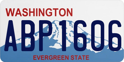 WA license plate ABP1606