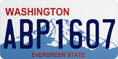 WA license plate ABP1607