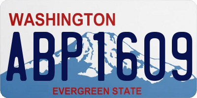 WA license plate ABP1609