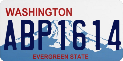 WA license plate ABP1614
