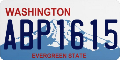 WA license plate ABP1615