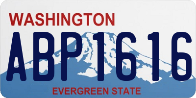 WA license plate ABP1616