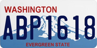 WA license plate ABP1618