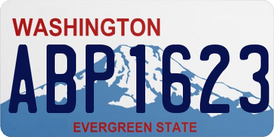 WA license plate ABP1623