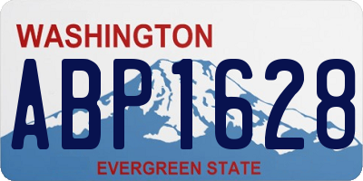 WA license plate ABP1628