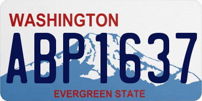 WA license plate ABP1637