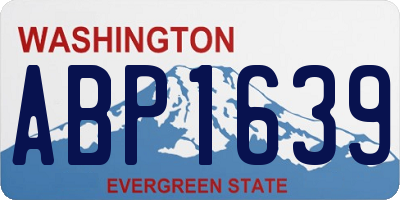 WA license plate ABP1639