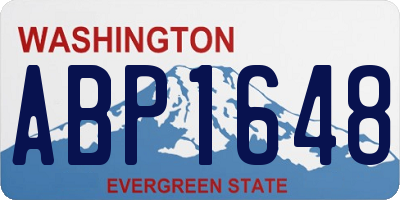 WA license plate ABP1648