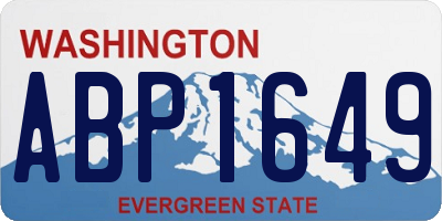 WA license plate ABP1649