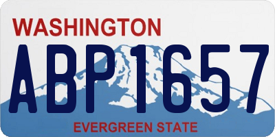 WA license plate ABP1657