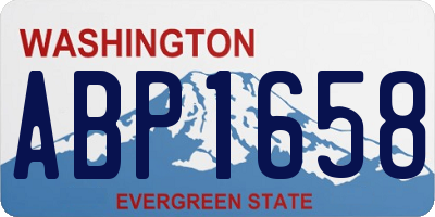WA license plate ABP1658