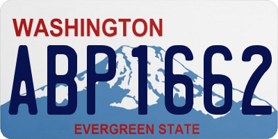 WA license plate ABP1662