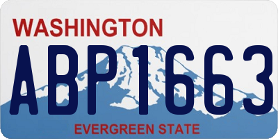 WA license plate ABP1663