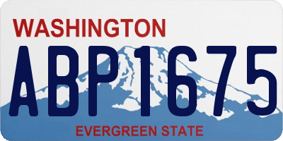WA license plate ABP1675