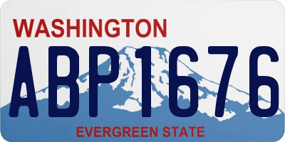 WA license plate ABP1676