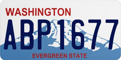 WA license plate ABP1677