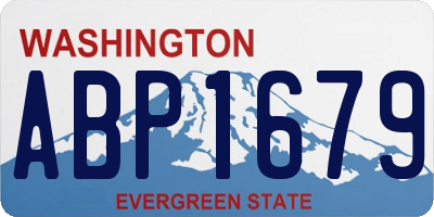 WA license plate ABP1679