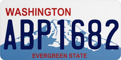 WA license plate ABP1682