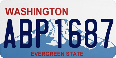 WA license plate ABP1687