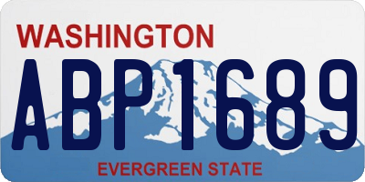WA license plate ABP1689