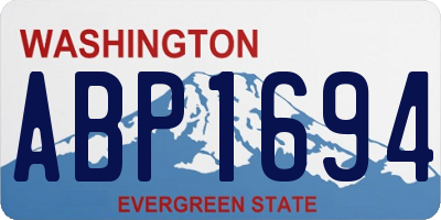 WA license plate ABP1694