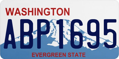 WA license plate ABP1695