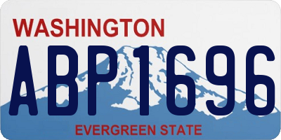 WA license plate ABP1696