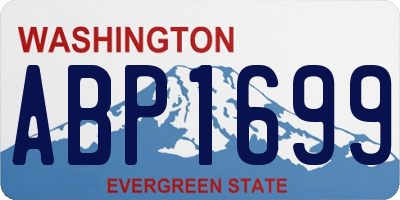 WA license plate ABP1699