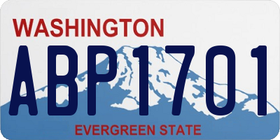 WA license plate ABP1701