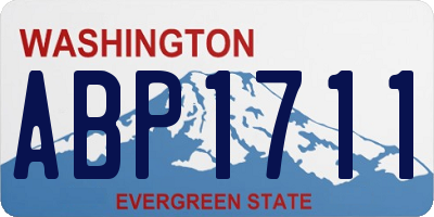 WA license plate ABP1711