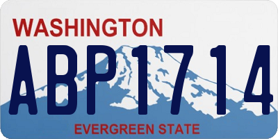 WA license plate ABP1714