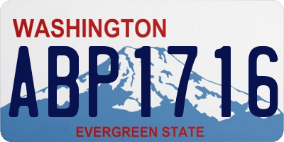 WA license plate ABP1716