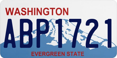 WA license plate ABP1721