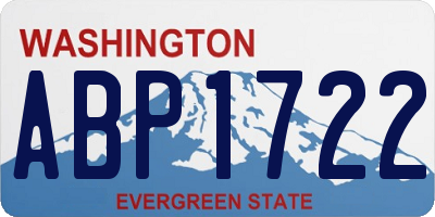 WA license plate ABP1722