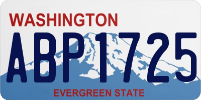 WA license plate ABP1725
