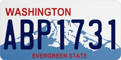 WA license plate ABP1731