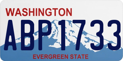 WA license plate ABP1733