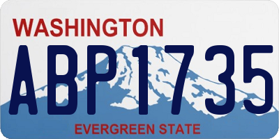 WA license plate ABP1735
