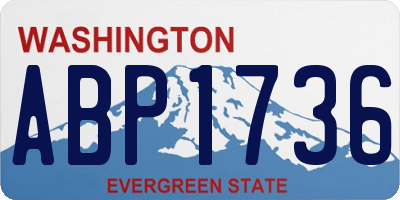 WA license plate ABP1736