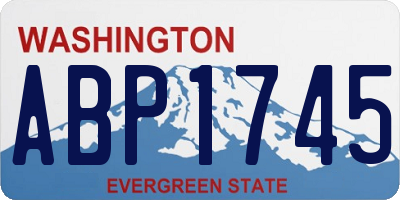 WA license plate ABP1745