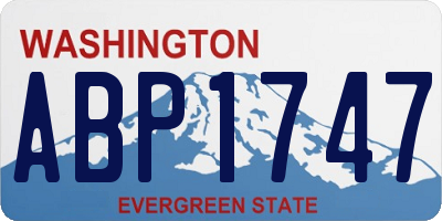 WA license plate ABP1747