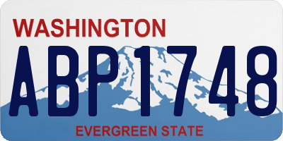 WA license plate ABP1748